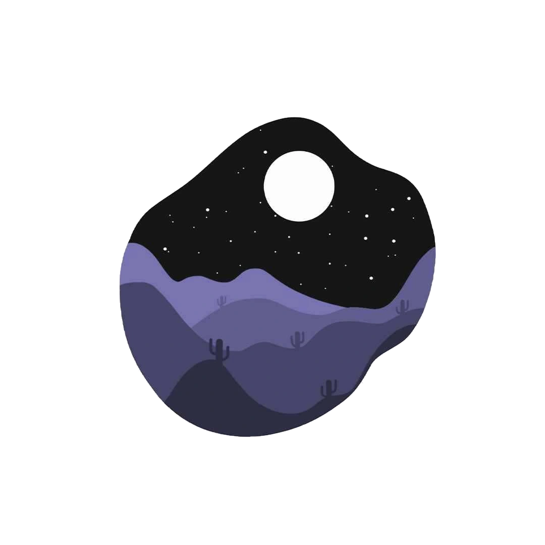 Starry Desert Night Sticker